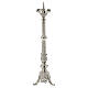 Silver-plated brass candlestick, h 43 in, floral pattern s5