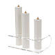 Candle holder in plexiglass with 3 candles s1