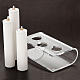 Candle holder in plexiglass with 3 candles s3