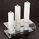 Candle holder in plexiglass with 3 candles s4