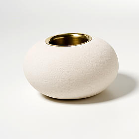 Candeliere argilla refrattaria bronzo mod. Ellisse 9 cm