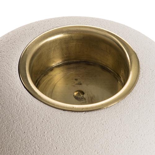 Candeliere argilla refrattaria bronzo mod. Ellisse 9 cm 3