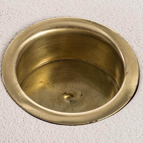 Candeliere argilla refrattaria ovale interno ottone 7 cm 3