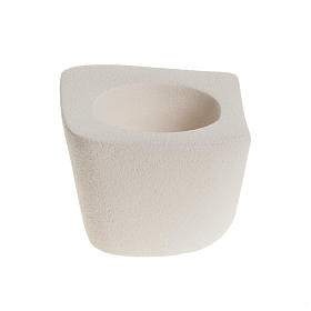 Candelieri ceramica, vetro, plexiglass: Candeliere argilla ovale irregolare 9 cm Candelieri ceramica, vetro, plexiglass: Candeliere argilla ovale irregolare 9 cm