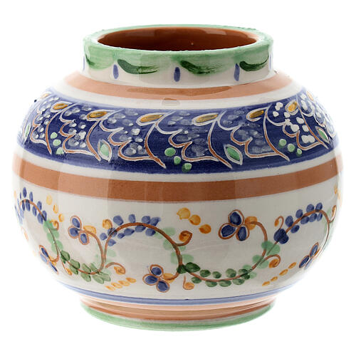 Portavela cerámica decorada Deruta 5,5 cm 2
