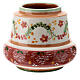 Porta-vela cerâmica Deruta flores cor-de-rosa para vela de diâmetro 5,5 cm s2