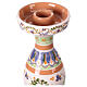 Candeliere terracotta Deruta decoro a mano blu D 2 cm s2