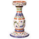 Castiçal cerâmica Deruta decoração azul para vela de diâmetro 2 cm s1