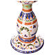Castiçal cerâmica Deruta decoração azul para vela de diâmetro 2 cm s3
