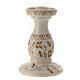 Deruta terracotta candlestick with floral pattern 0.8 in s1