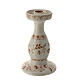 Terracotta candlestick with floral pattern, Deruta, 0.8 inches s1