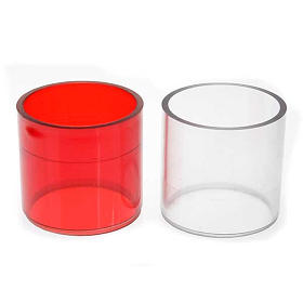 Ersatzglas aus Kunststoff für Altarlampen und Ewiglichter, 2 Varianten