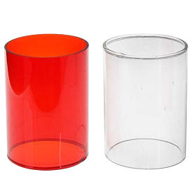 Ersatzglas aus Glas für Altarlampen und Ewiglichter, 2 Varianten
