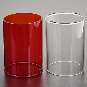 Ersatzglas aus Glas für Altarlampen und Ewiglichter, 2 Varianten