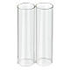 Wind-proof glass for candles, 2 pieces set. 3.5 cm diameter s1