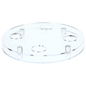 Adventskerzenhalter aus Plexiglas, rund, 4 Einsätze – Ø 35 cm