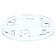 Circular Advent plexiglass candle holder with 4 inserts, 14 in s1