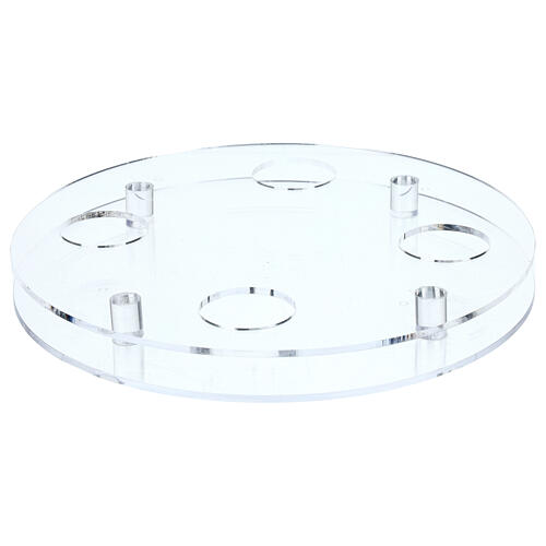 Stojak na świeczniki z plexi, okrągły, Adwent, 4 gniazda, 35cm 1