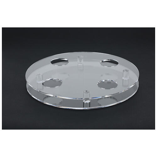 Porta-vela circular em acrílico para o Advento com 4 encaixes 35 cm 2