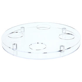 Portacero Avvento plexiglass circolare 4 innesti 40 cm