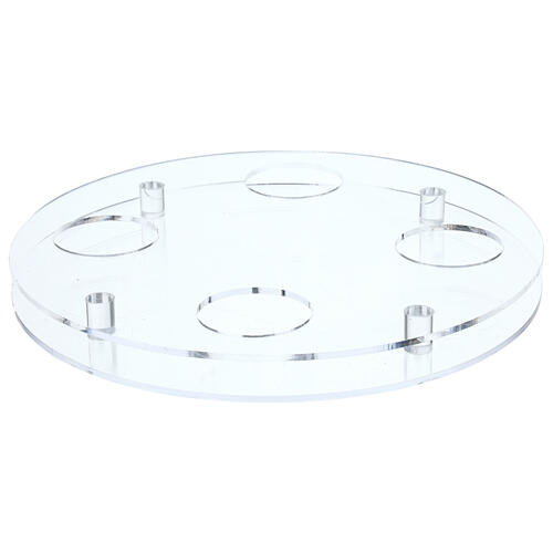 Portacero Avvento plexiglass circolare 4 innesti 40 cm 1
