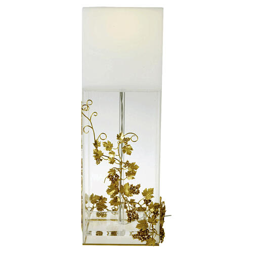 Lampada mensa 45x15 cm decoro uva foglie plexiglass bagno oro 18Kt Pical Arte 4