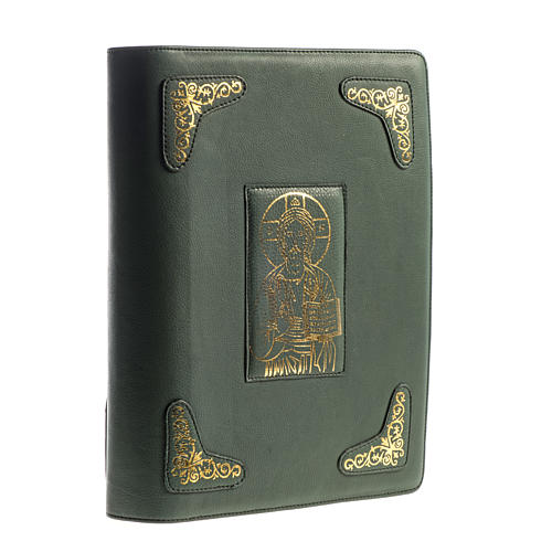 Cover for Roman Missal, green leather 1