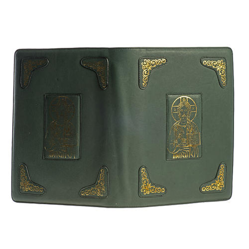 Cover for Roman Missal, green leather 2