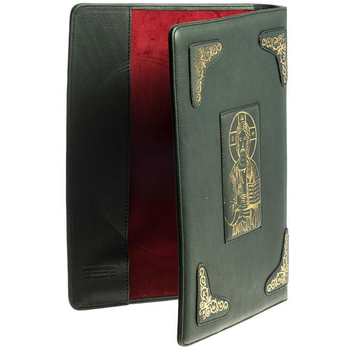 Cover for Roman Missal, green leather 3