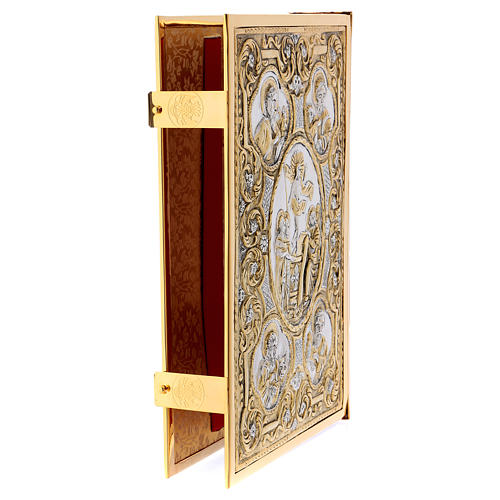 Golden brass Lectionary/Evangeliary Cover with Crucifixion of Jesus 4
