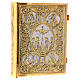 Golden brass Lectionary/Evangeliary Cover with Crucifixion of Jesus s1