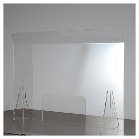 Countertop Sneeze Guard Plexiglass, 80x100 cm window 30x50 cm s1