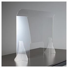 Countertop Sneeze Guard Plexiglass, 80x100 cm window 30x50 cm s2