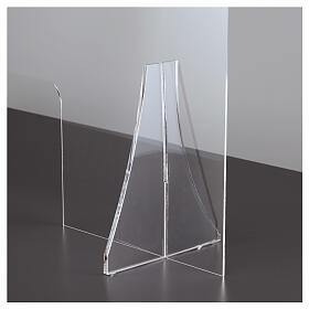 Countertop Sneeze Guard Plexiglass, 80x100 cm window 30x50 cm s7