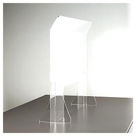 Countertop Sneeze Guard Plexiglass, 80x100 cm window 30x50 cm s9
