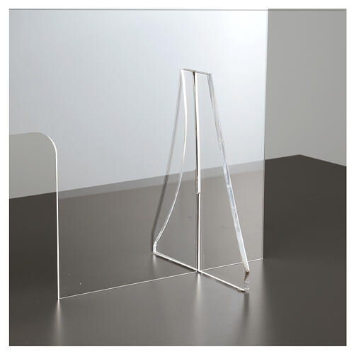 Countertop Sneeze Guard Plexiglass, 80x100 cm window 30x50 cm 3