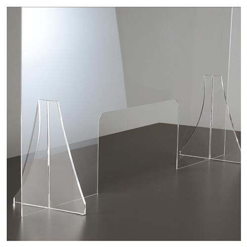 Countertop Sneeze Guard Plexiglass, 80x100 cm window 30x50 cm 5