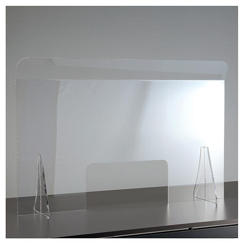 Countertop Sneeze Guard Plexiglass, 80x100 cm window 30x50 cm 8