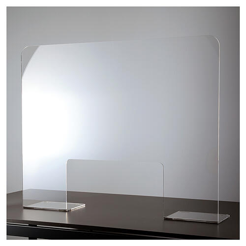 Countertop Sneeze Guard Plexiglass, 80x100 cm window 30x50 cm 2