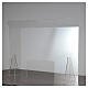 Countertop Sneeze Guard Plexiglass, 80x100 cm window 30x50 cm