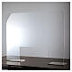 Countertop Sneeze Guard Plexiglass, 80x100 cm window 30x50 cm s2