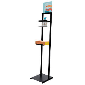 Porta Dispenser per gel igienizzante mani in ferro PER ESTERNI s4