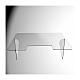 Barrière plexiglas pour séparation anti-contamination 68x70 cm fente 15x30 cm s2