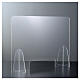 Plexiglass safety shield 50x70 cm, cutout 15x30 cm s2