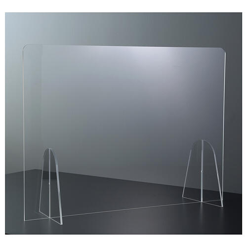Plexiglas-Tischtrennwand, Modell "Goccia", 50x70 cm 2