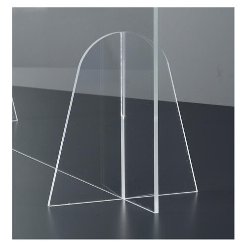 Plexiglas-Tischtrennwand, Modell "Goccia", 50x70 cm 4