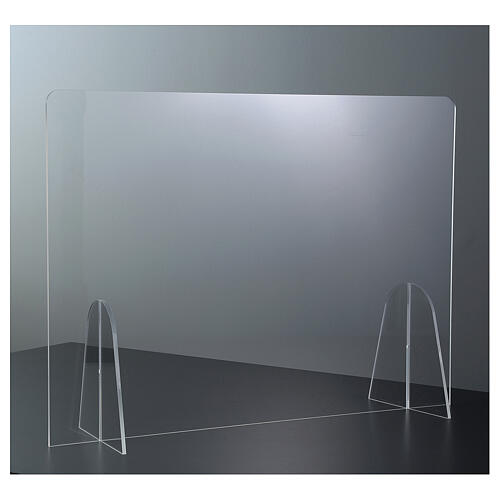 Plexiglass shield for tables counters- Goccia h 50x90 cm 2