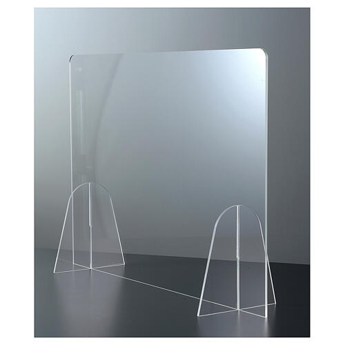 Barriera Plexiglass da Tavolo - Design Goccia h 50x180 3