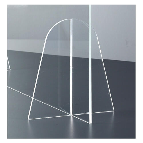 Barriera Plexiglass da Tavolo - Design Goccia h 50x180 4