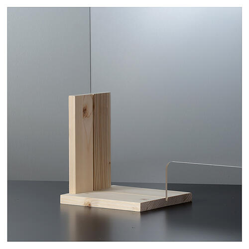 Barreira de proteção anti-contágio de mesa, linha Wood, 50x70 cm com abertura de 8x32 cm 5